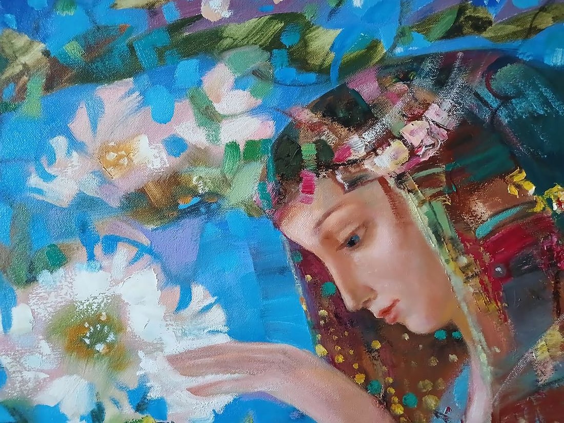 Abstract oil painting Flower Queen of the Night Anatoly Tarabanov - 6