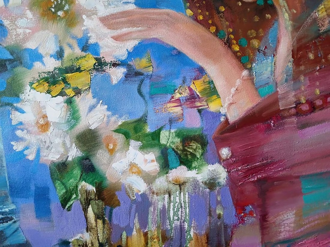 Abstract oil painting Flower Queen of the Night Anatoly Tarabanov - 7