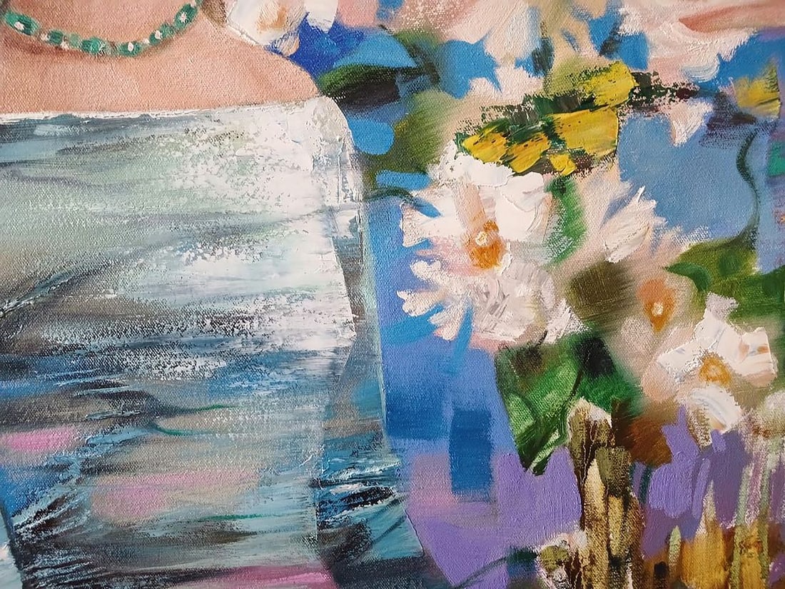 Abstract oil painting Flower Queen of the Night Anatoly Tarabanov - 8