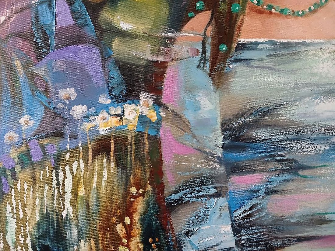 Abstract oil painting Flower Queen of the Night Anatoly Tarabanov - 9