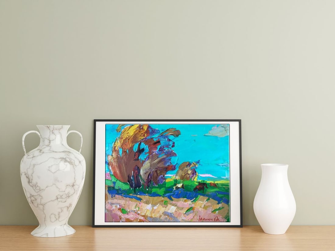 Abstract oil painting In the shade of willows Kalenyuk Alex - 3