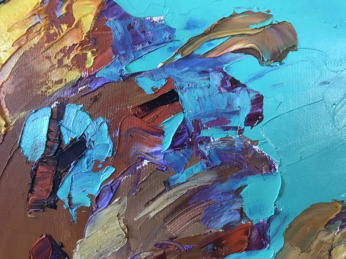 Abstract oil painting In the shade of willows Kalenyuk Alex - 4