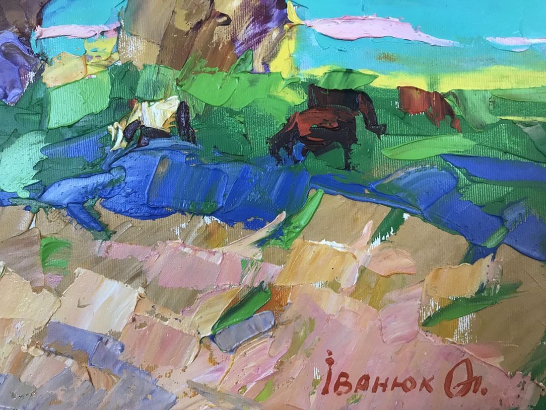 Abstract oil painting In the shade of willows Kalenyuk Alex - 6