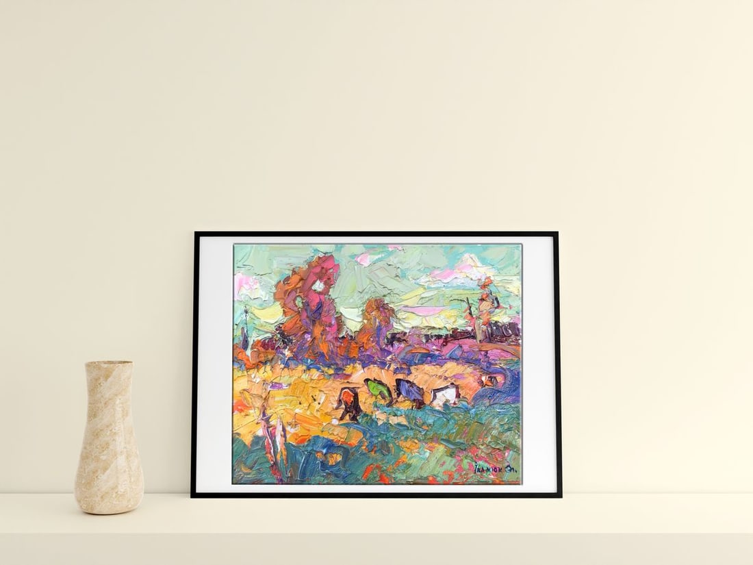 Abstract oil painting Golden stubble Kalenyuk Alex - 2