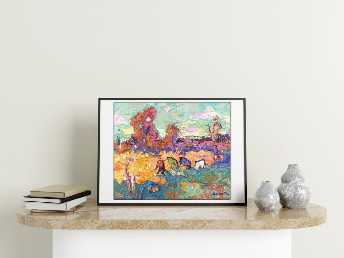 Abstract oil painting Golden stubble Kalenyuk Alex - 3