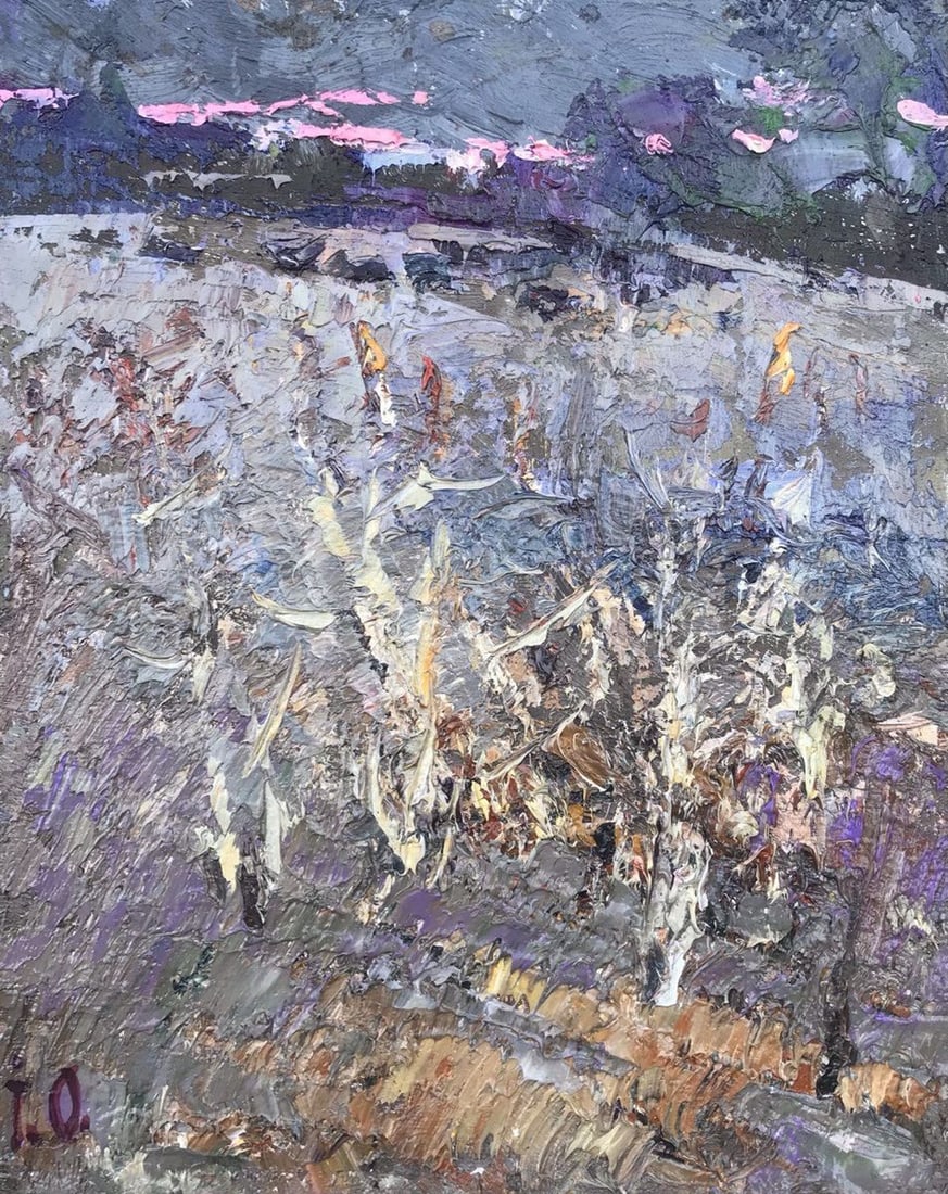Oil painting Evening twilight Kalenyuk Alex: Title: Oil painting Evening twilight Kalenyuk Alex Description: ?Kalen 830 An atmospheric and moody oil painting, "Evening Twilight" conveys the quiet beauty of the natural world. In the painting, twi