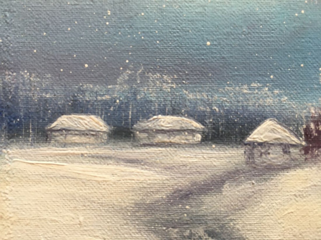 Oil painting Snowfall Andrew Bagno - 5