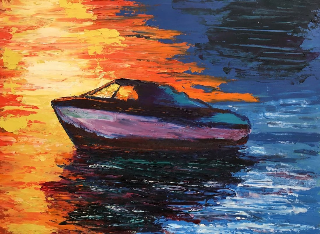 Oil painting Yacht Andrew Bagno (1 of 9)