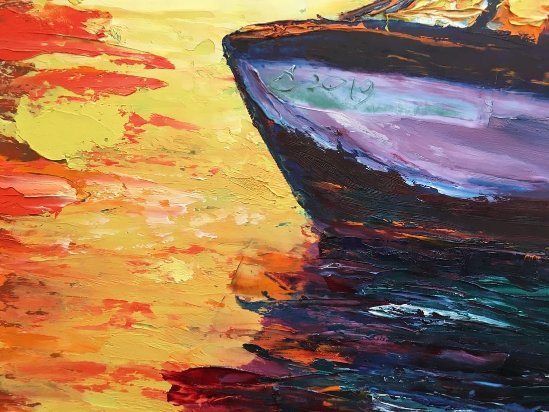Oil painting Yacht Andrew Bagno - 3