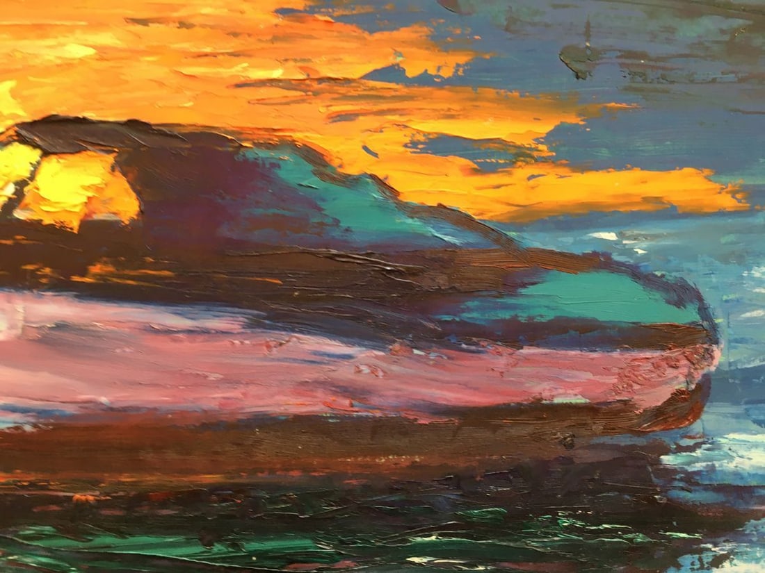 Oil painting Yacht Andrew Bagno - 7