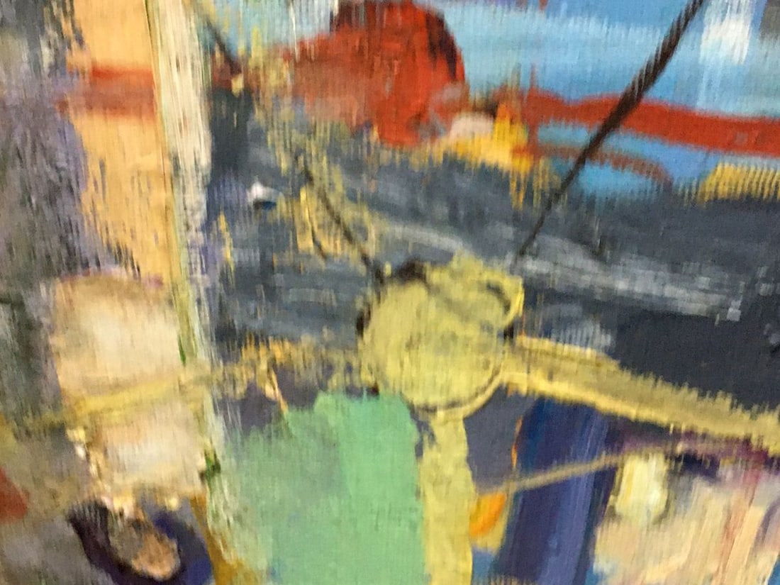 Abstract oil painting A walk on the bike Larisa Kornienko - 4