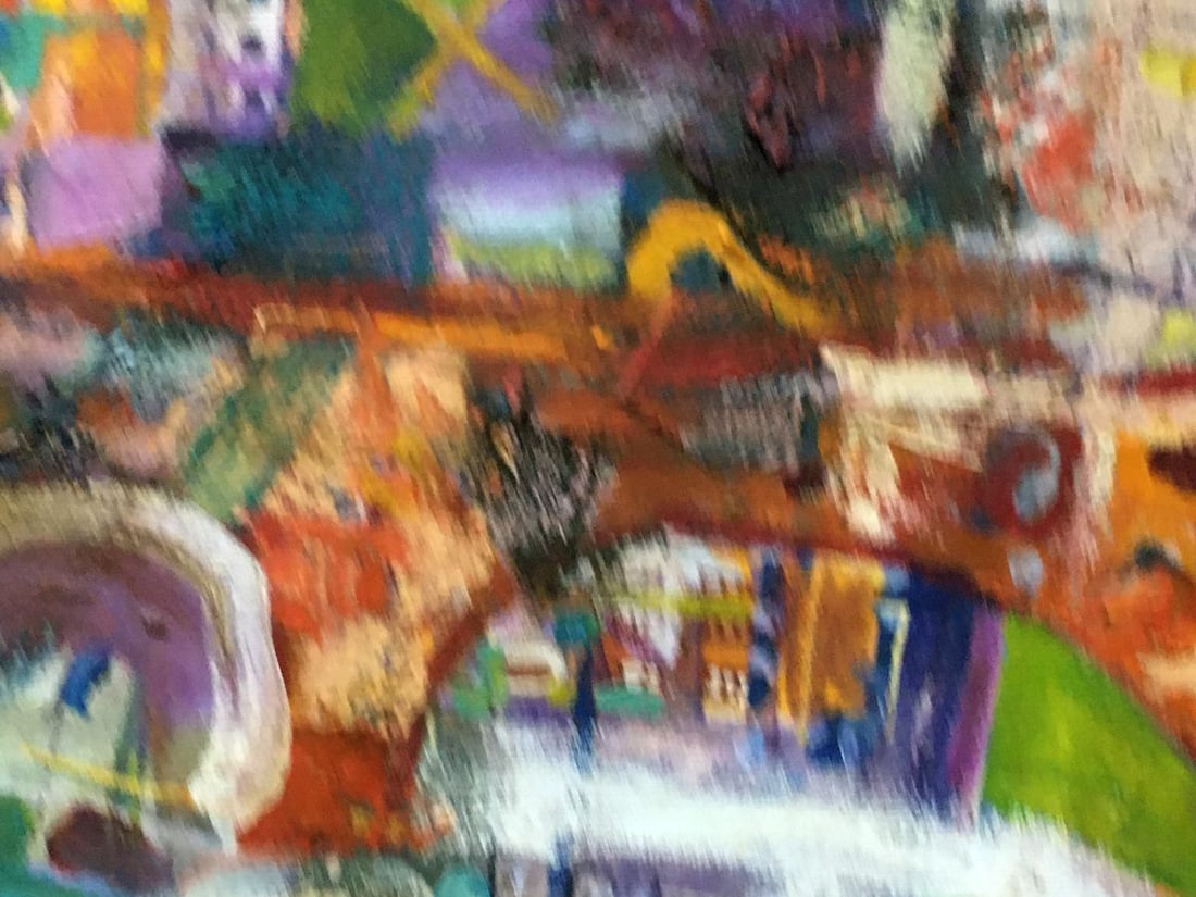 Abstract oil painting A walk on the bike Larisa Kornienko - 6
