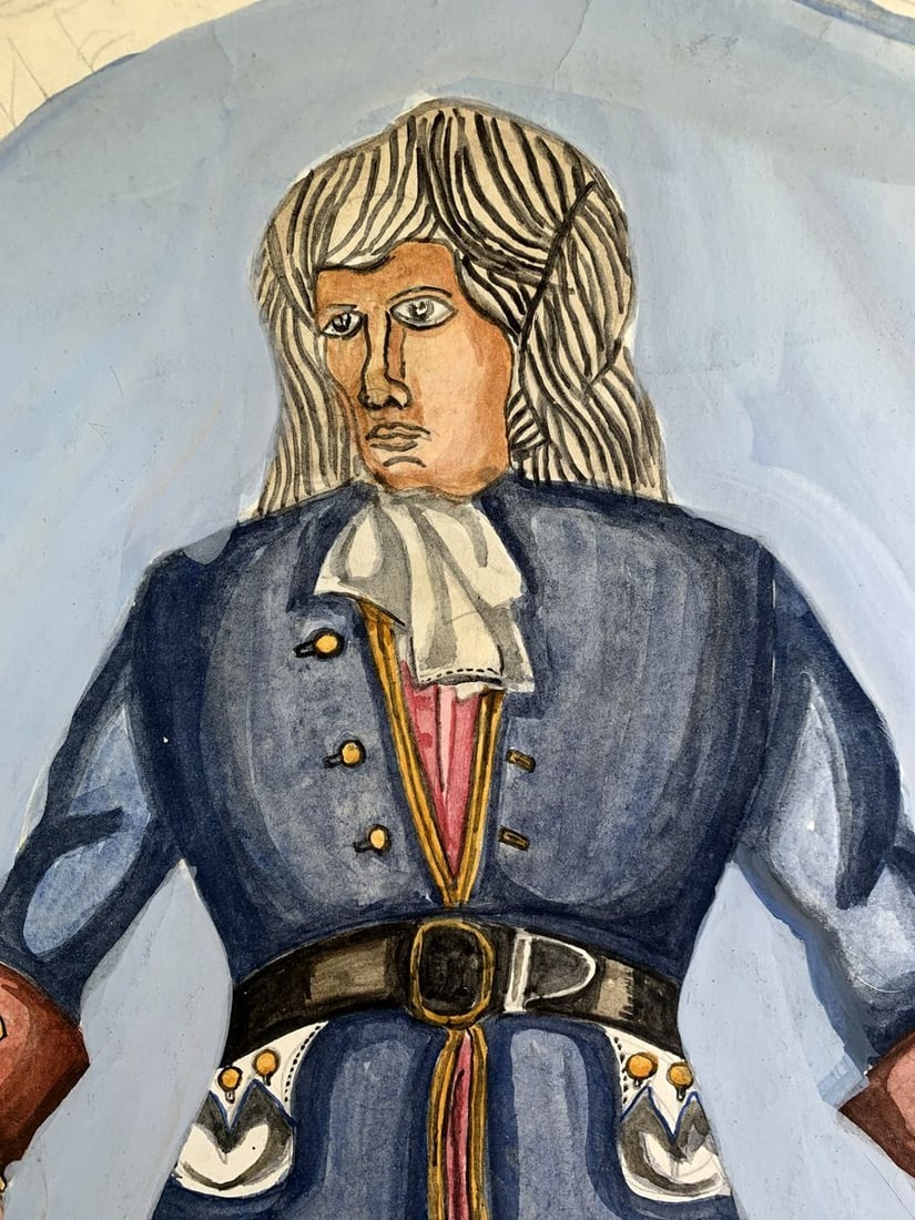Watercolor painting Full-length portrait of a man Alexander Arkadievich Litvinov - 2
