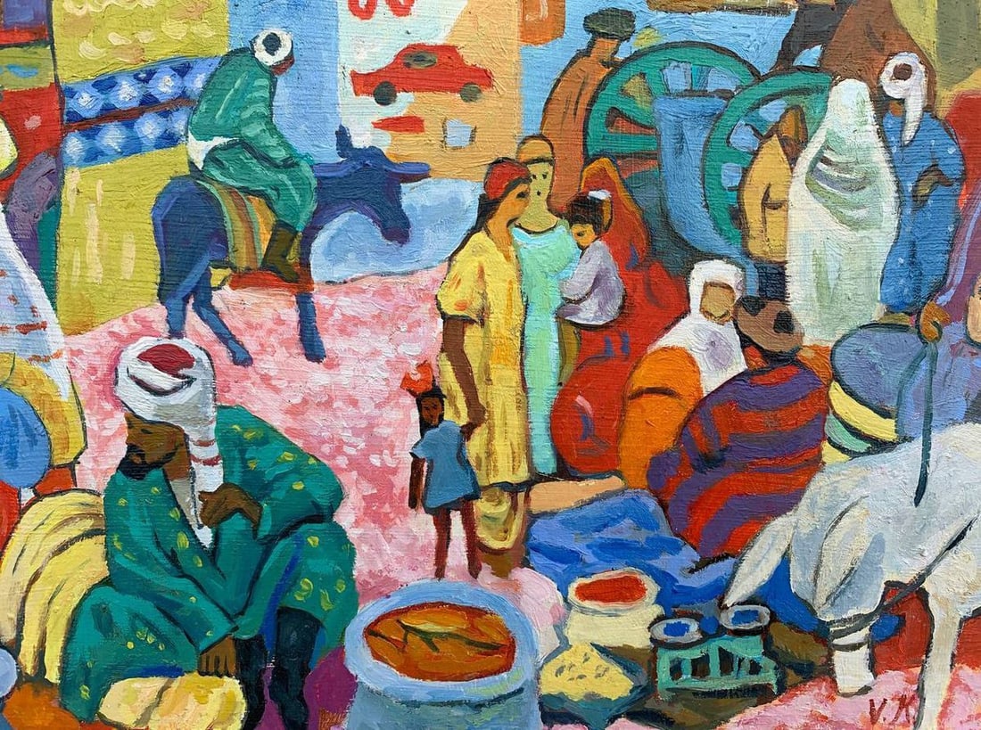 Abstract oil painting East market Victor Kokurin - 3