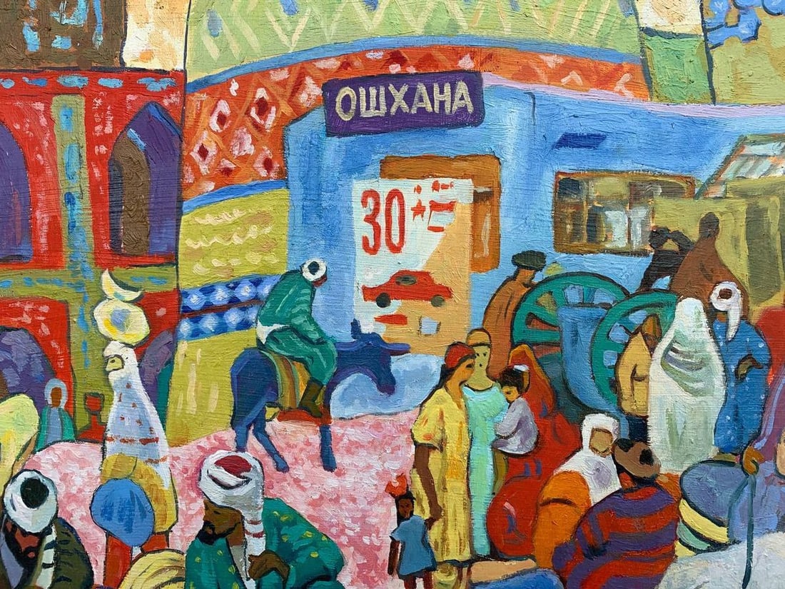Abstract oil painting East market Victor Kokurin - 4