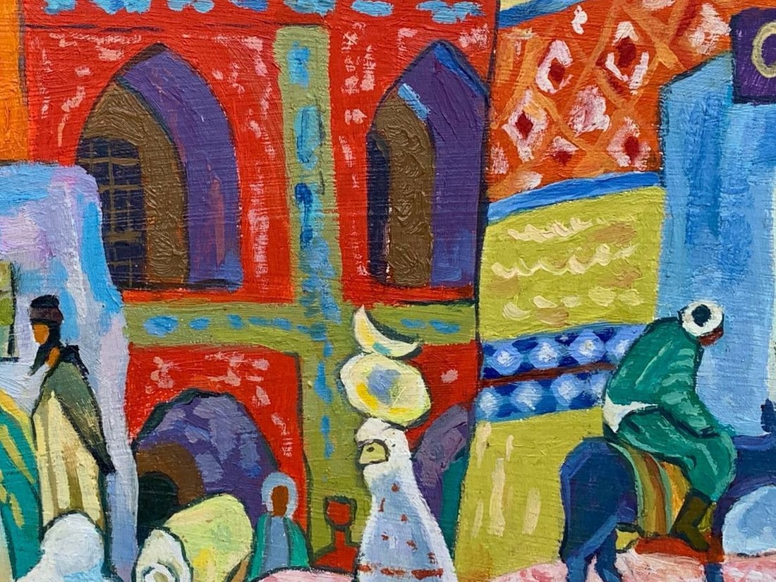 Abstract oil painting East market Victor Kokurin - 9
