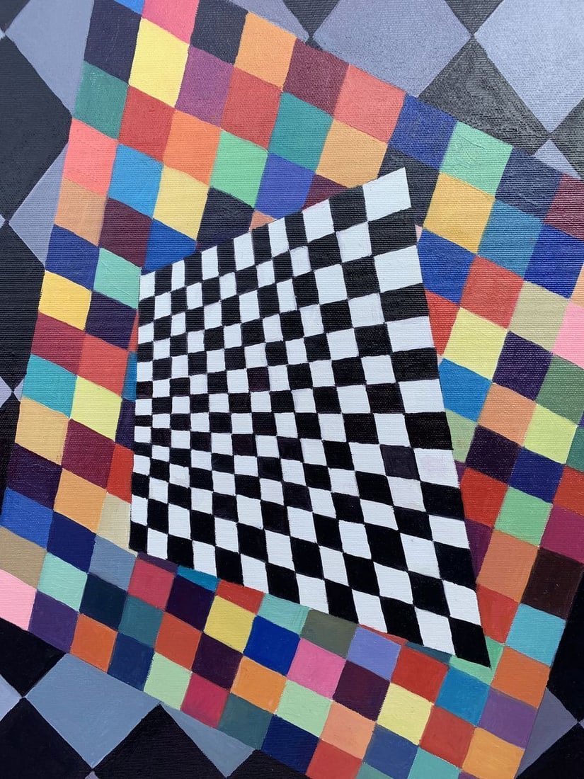 Abstract oil painting Square (based on Wassily Kandinsky) Victor Konotopsky - 3