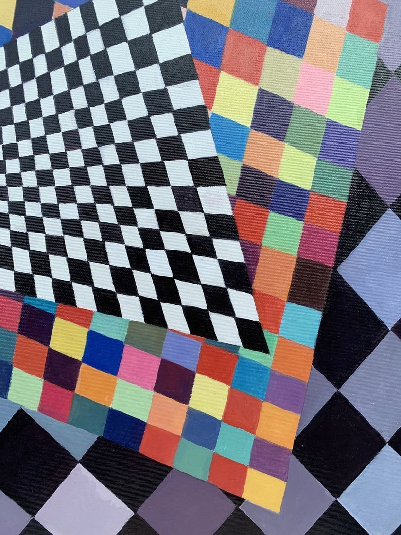 Abstract oil painting Square (based on Wassily Kandinsky) Victor Konotopsky - 6