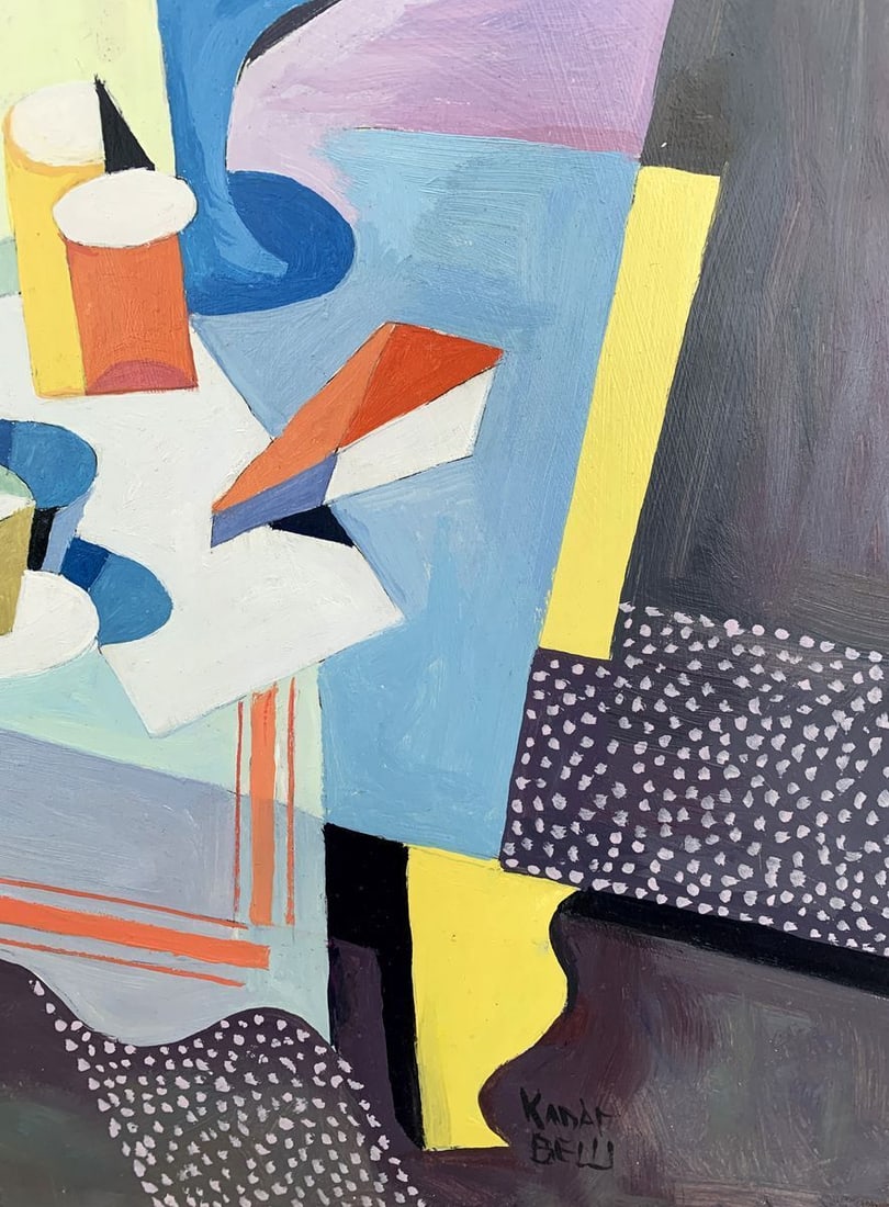 Abstract oil painting Set table (based on the artist Bella Kadar) Victor Konotopsky - 8