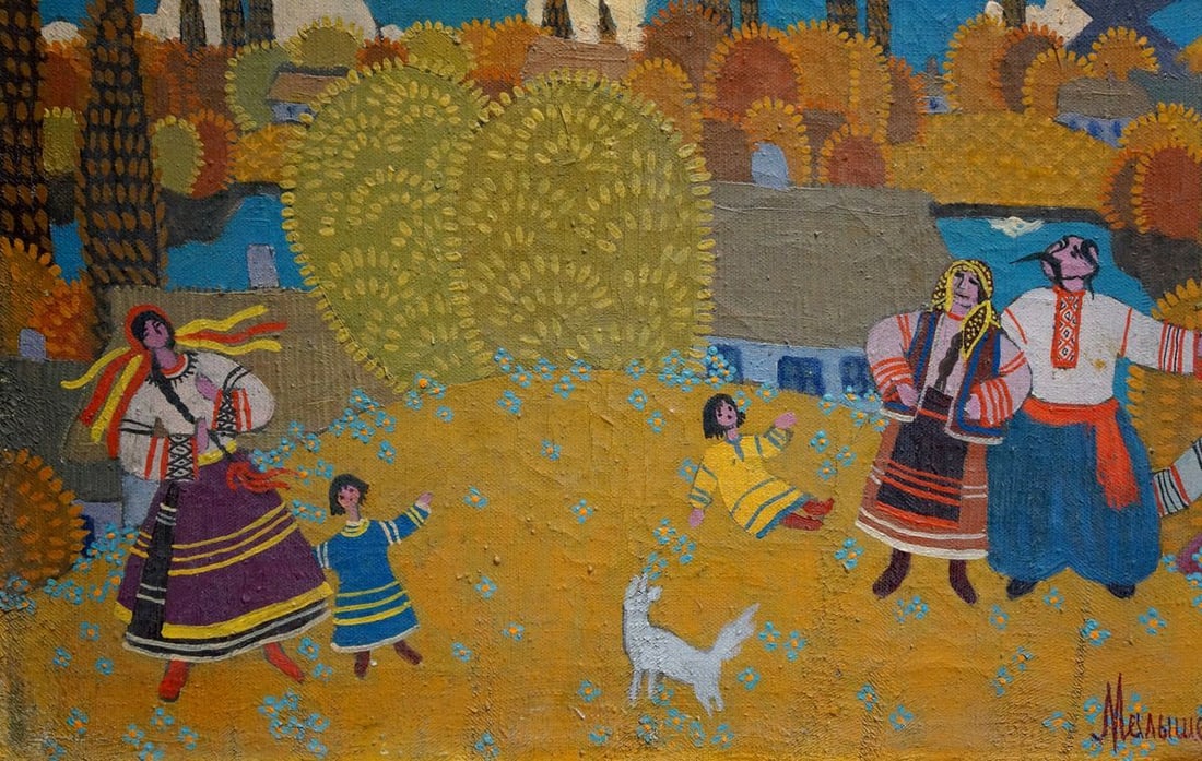 Abstract oil painting Ukrainian life Malyshev Gennady Iosifovich - 2