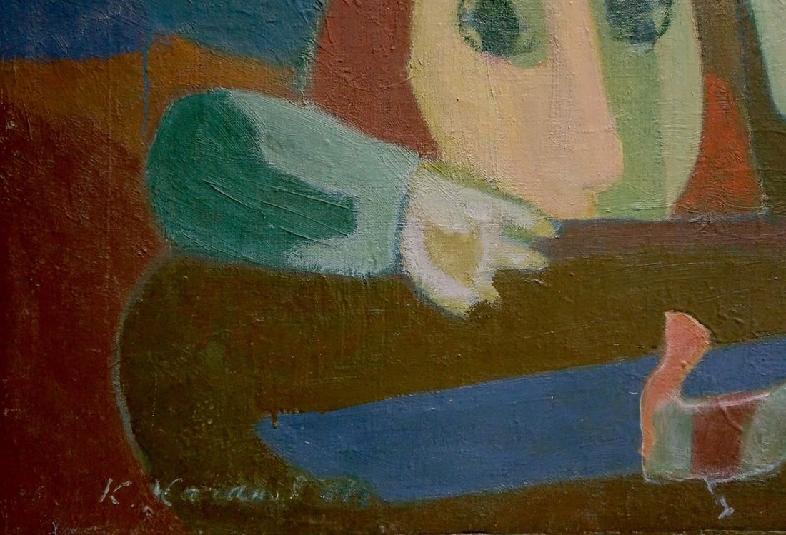 Abstract oil painting Behind the wheel Kachanov Konstantin Silovich - 2