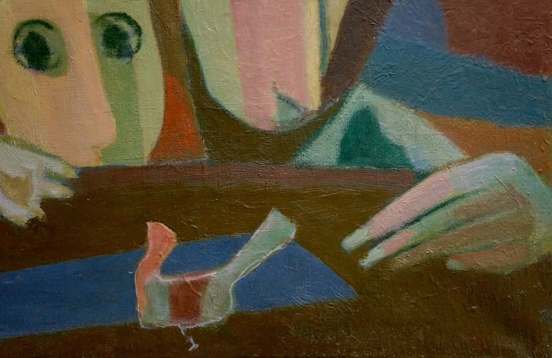 Abstract oil painting Behind the wheel Kachanov Konstantin Silovich - 5