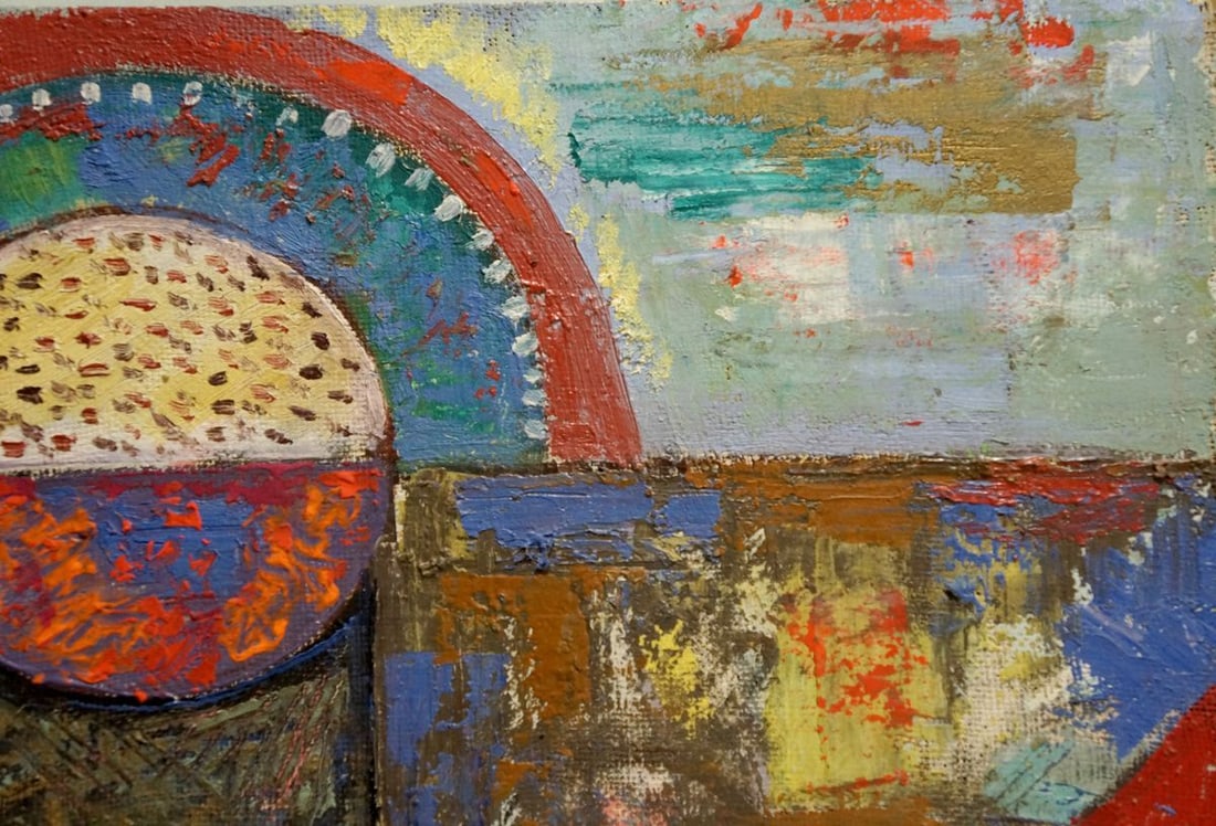 Abstract oil painting Landscape W. Bauer - 4