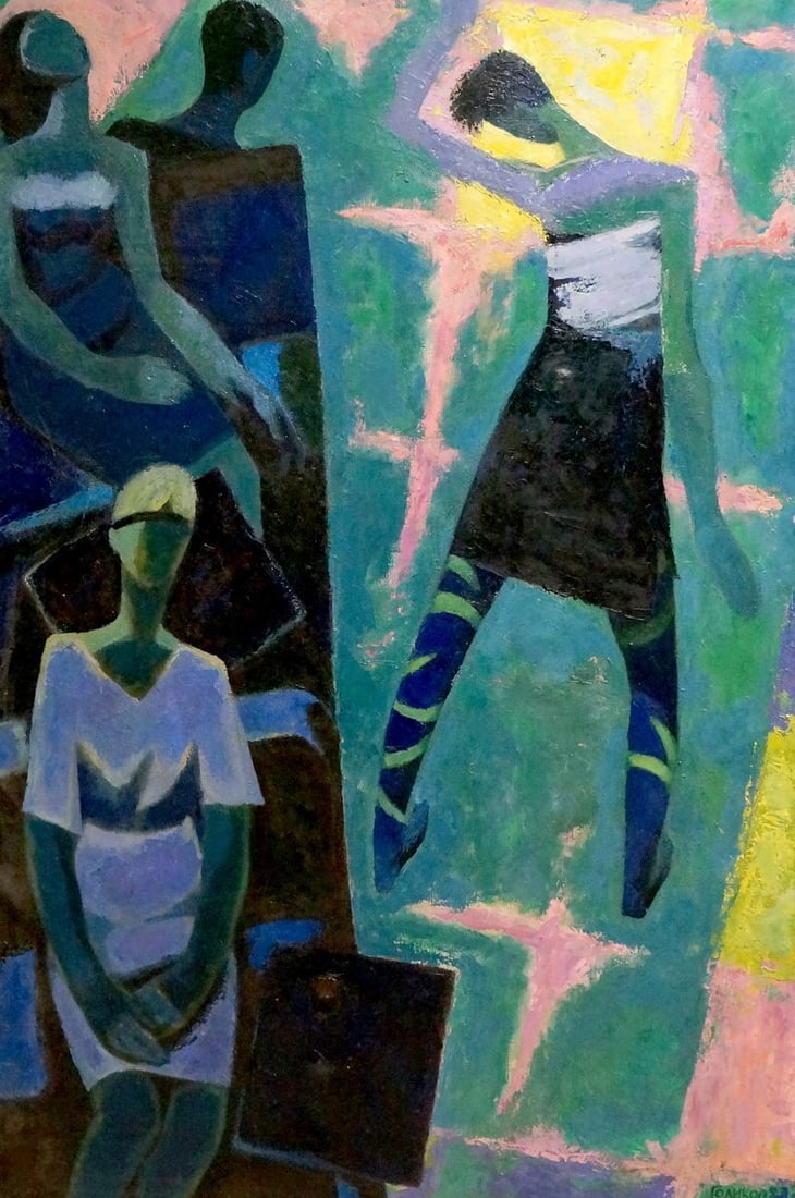 Abstract oil painting Dance Golikov I.E. (1 of 8)