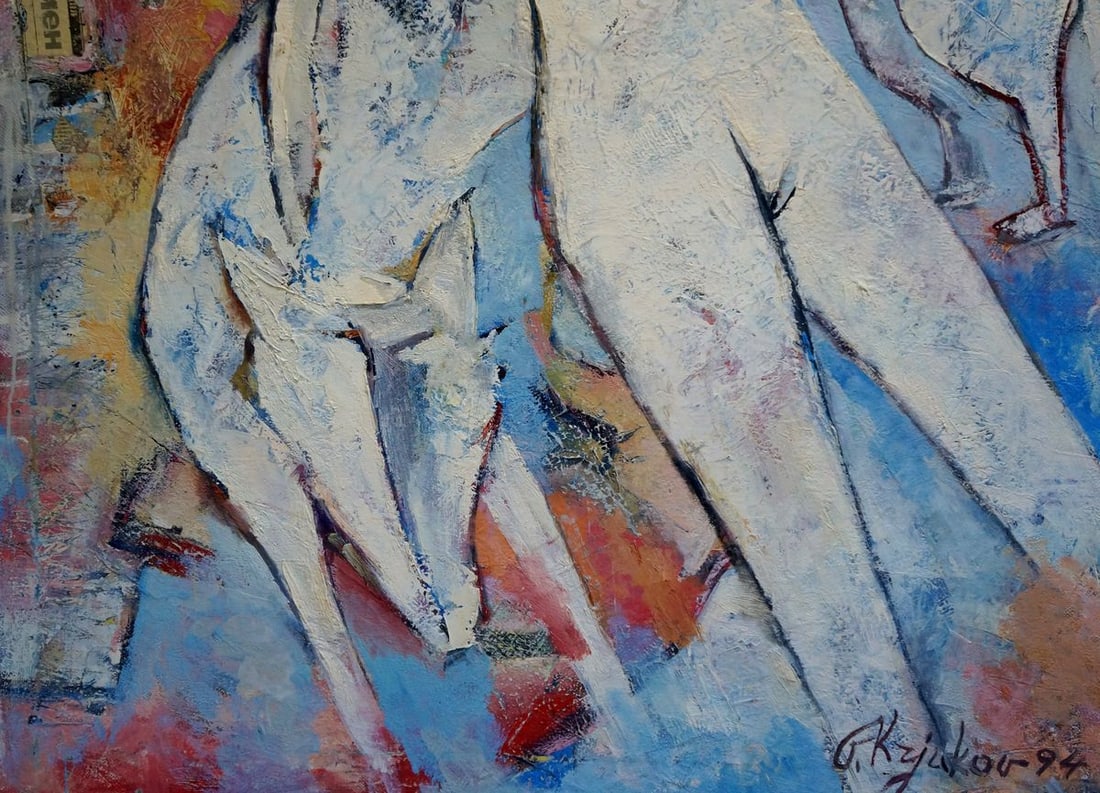 Abstract oil painting Tenderness Kryukov Vasily Ivanovich - 2