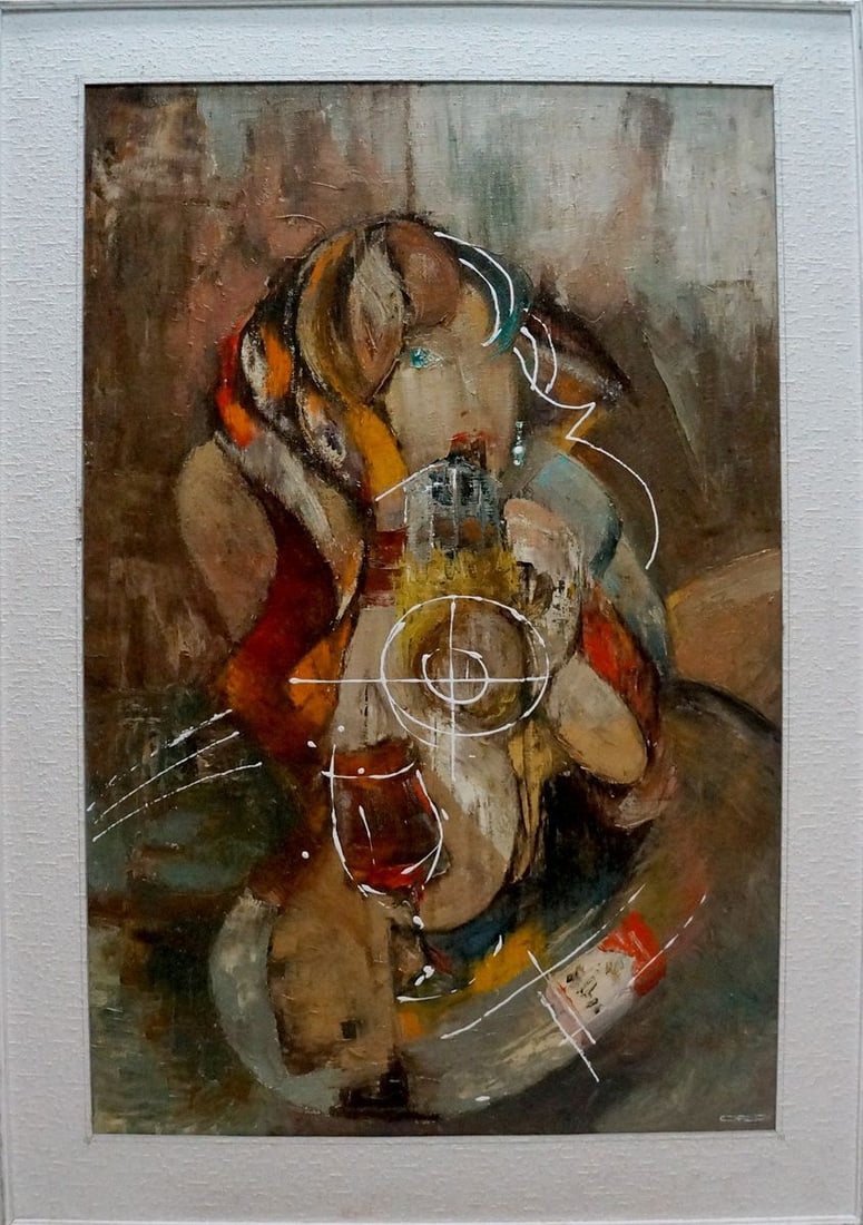 Abstract oil painting Attend Alexander Lvovich Schwartz (1 of 9)