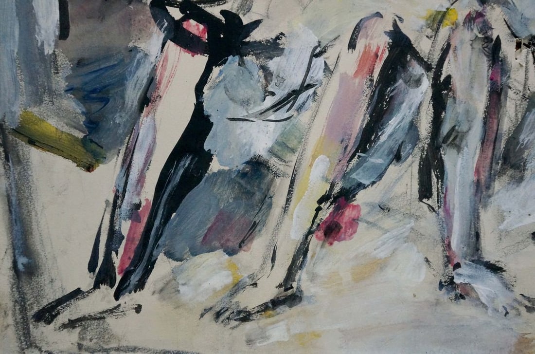 Abstract acrylic painting Two women Marinyuk Victor Vasilievich - 2