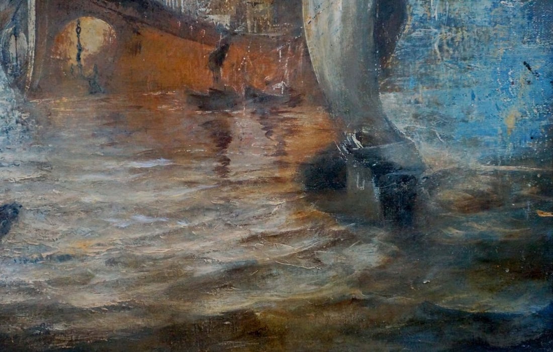 Abstract oil painting City on the ship Zebek Vladimir Evgenyevich - 5