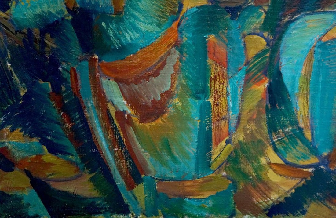 Abstract oil painting Two Dudchenko Nikolay Yakovlevich - 2