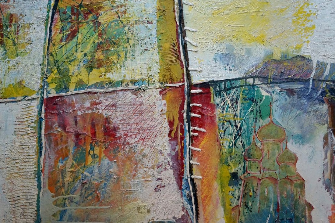 Abstract oil painting Church landscape Kryukov Vasily Ivanovich - 3