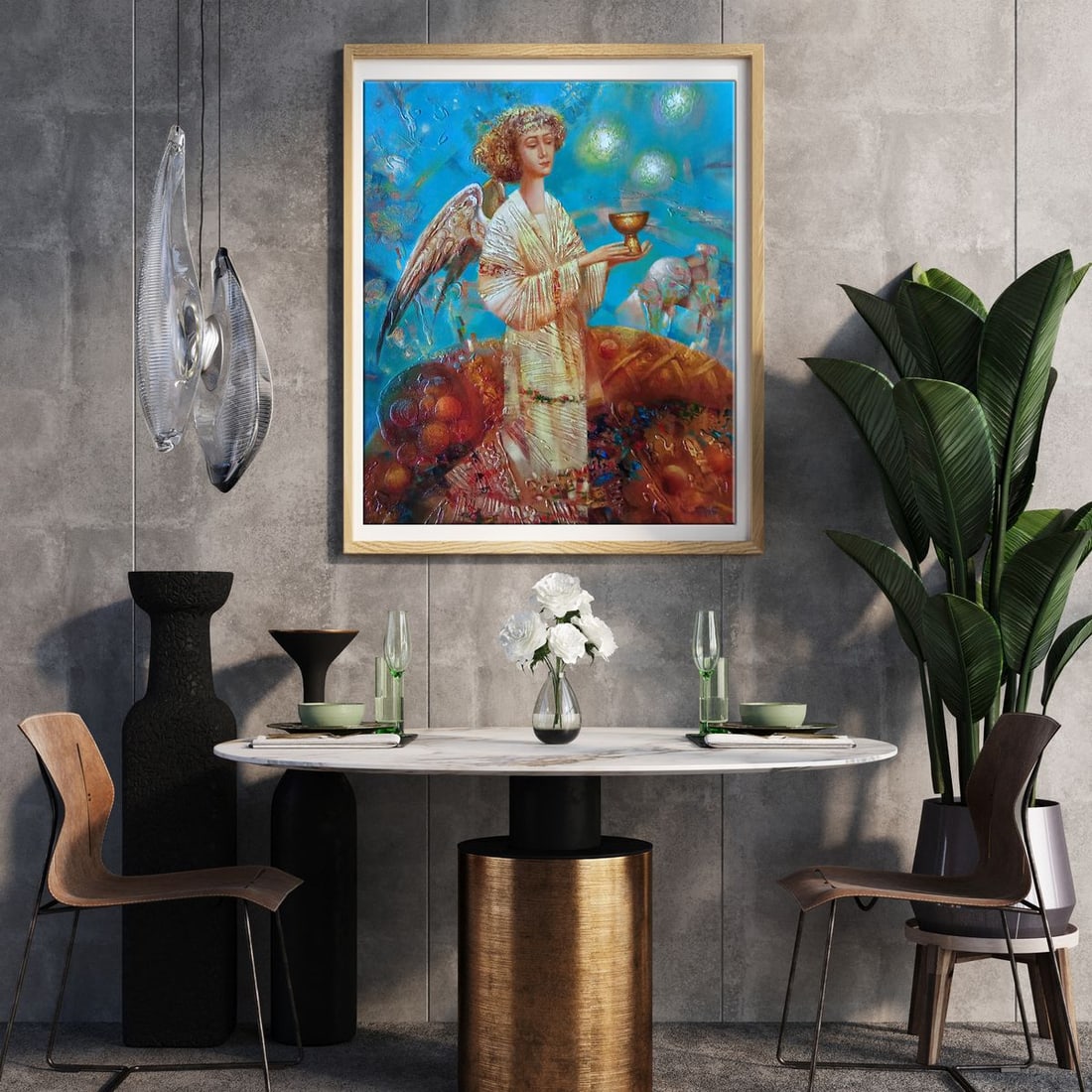 Abstract oil painting Day Angel Anatoly Borisovich Tarabanov - 3