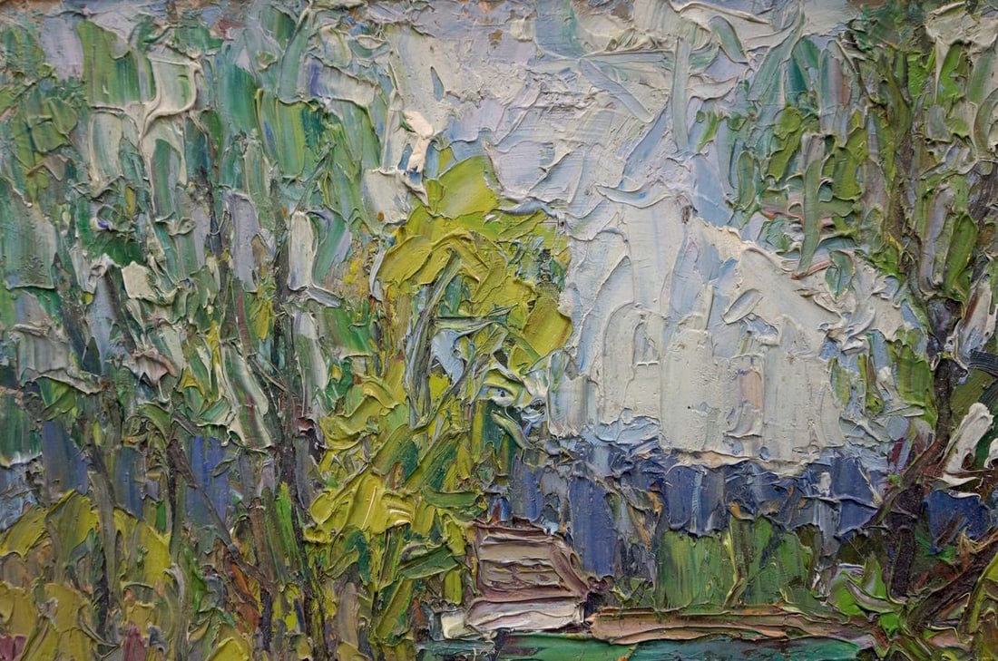 Abstract oil painting House by the shore Dupliy Sergey Alexandrovich - 3