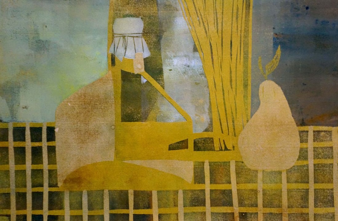 Abstract painting Still life with pears Albina Yaloz - 3