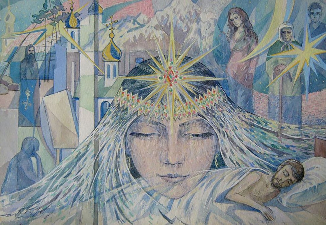 Watercolor painting Dreams Kalebets Valery (1 of 5)