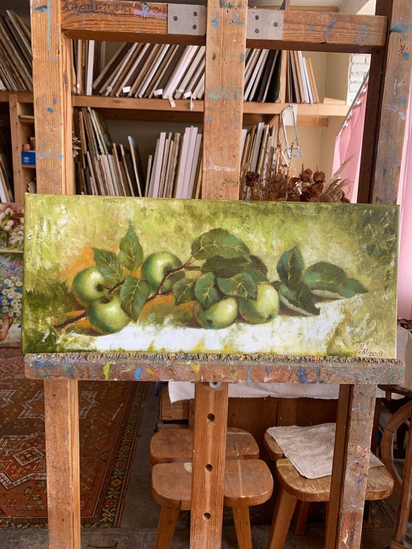 Oil painting Fresh apples Maria Mitrick - 2
