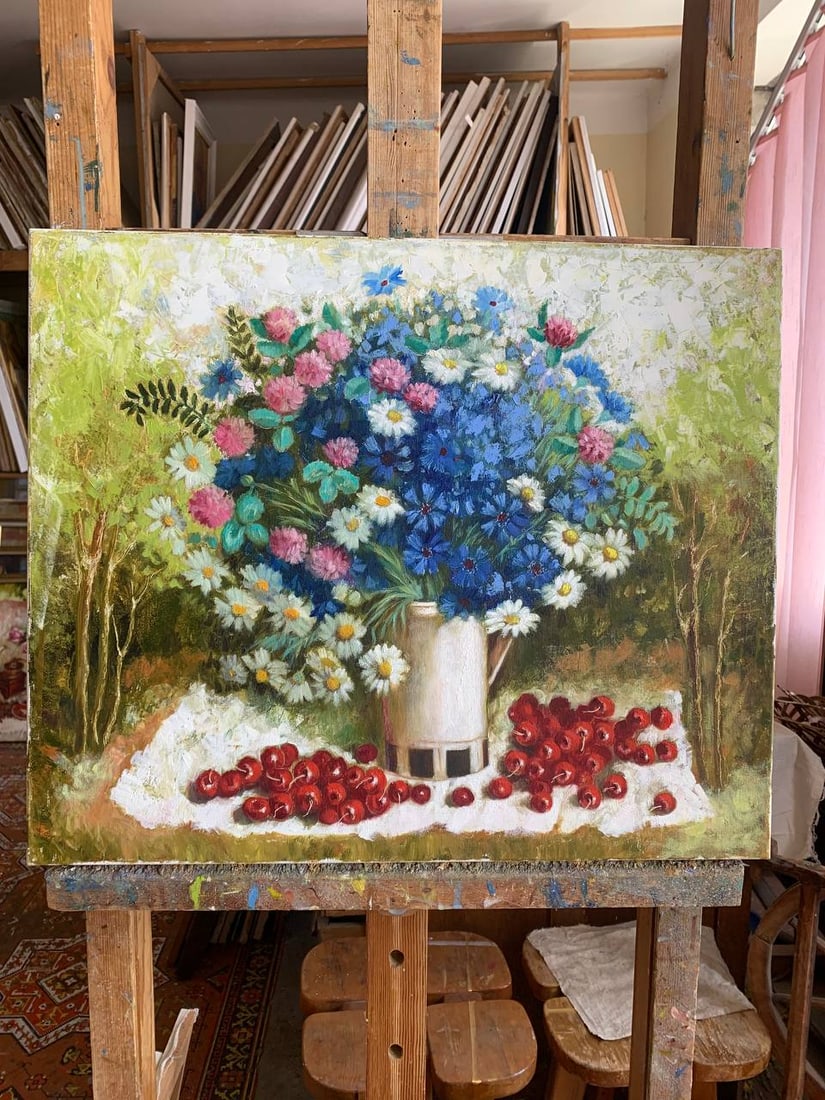 Oil painting Wildsflowers Maria Mitrick - 2