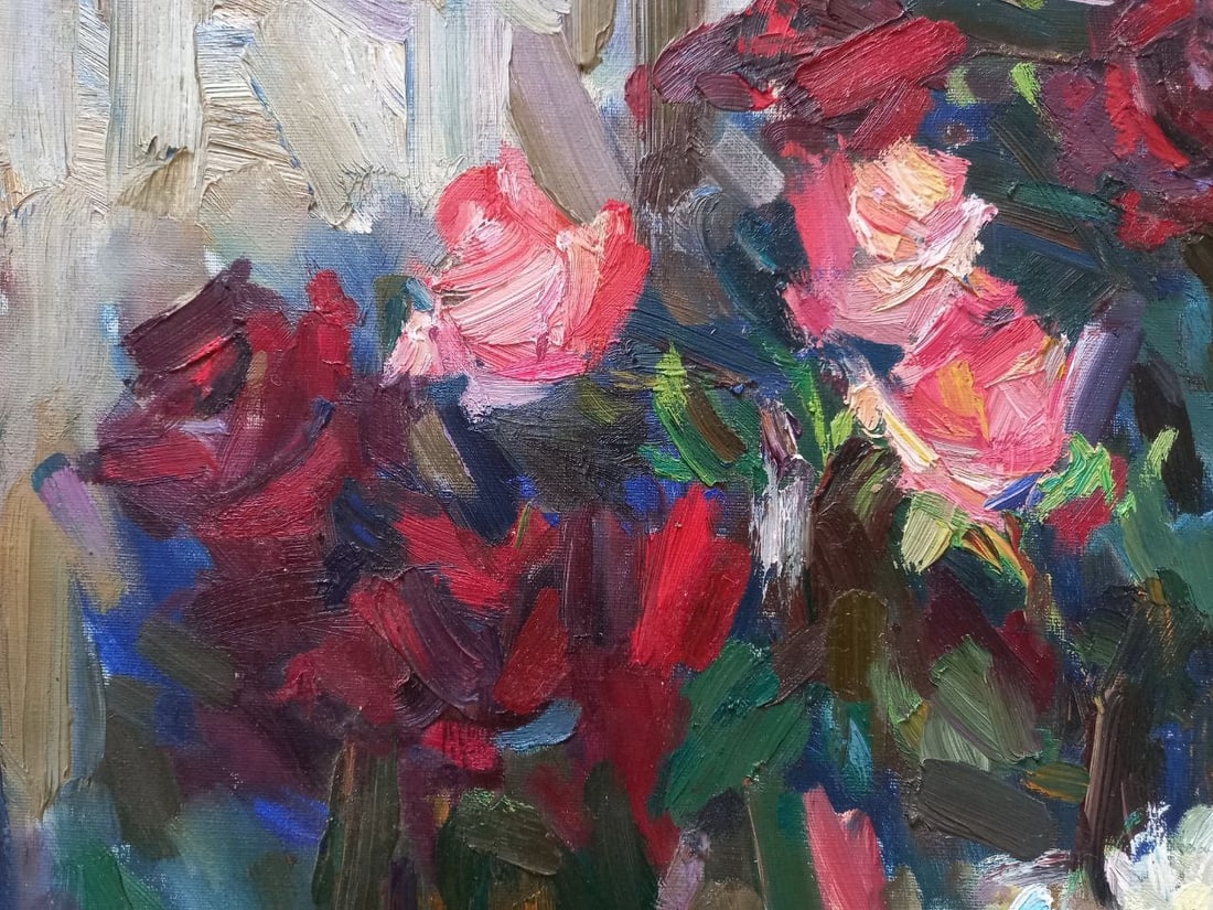 Oil painting Evening roses Alex Ditriev - 5
