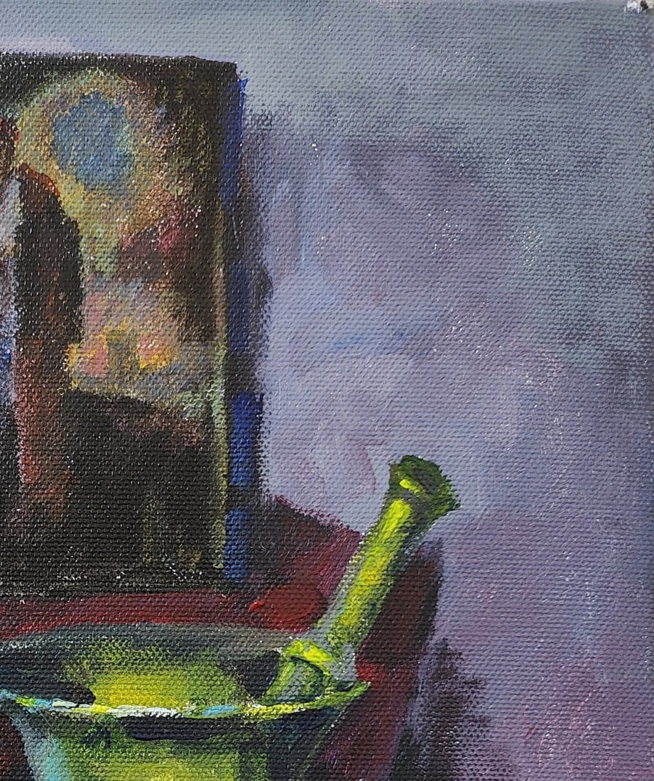 Acrylic painting Cossack stupa Vyacheslav Petrovich Babac - 2