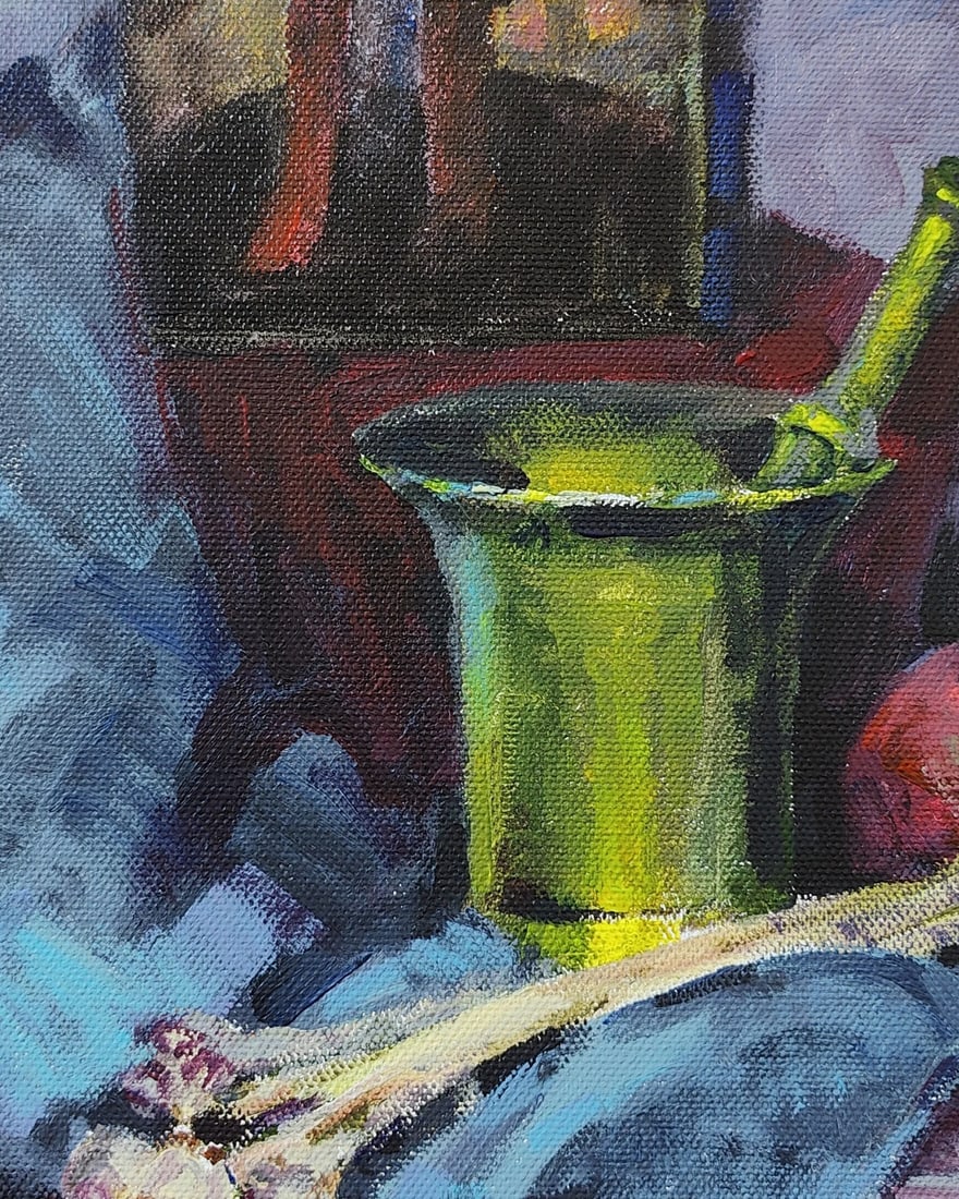 Acrylic painting Cossack stupa Vyacheslav Petrovich Babac - 4