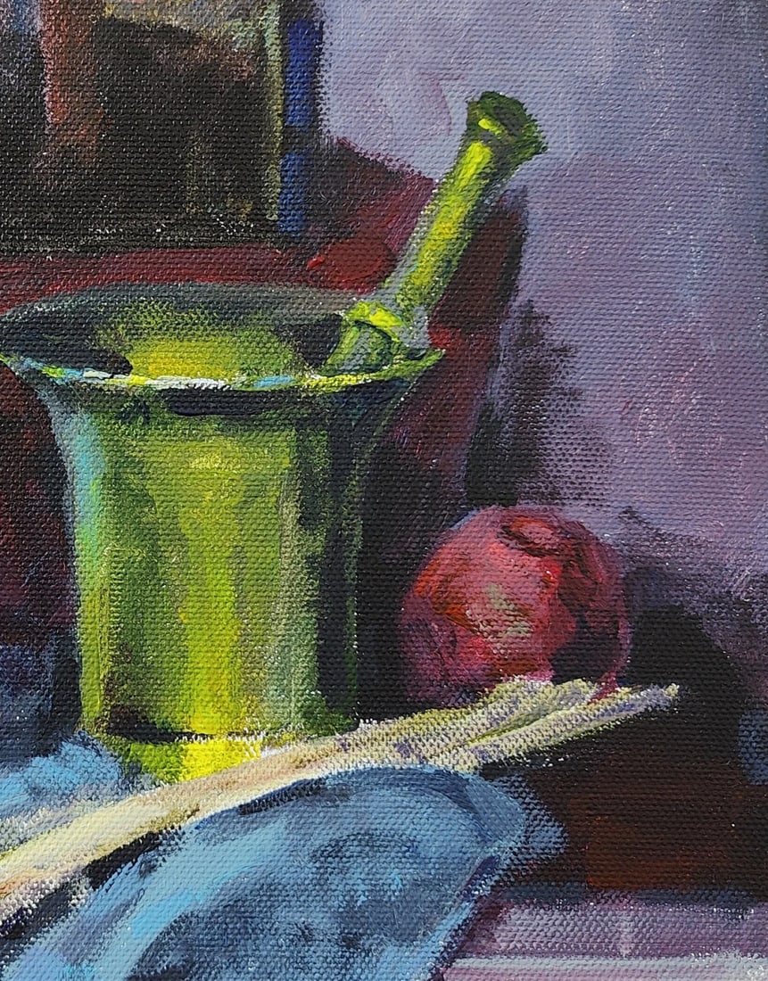 Acrylic painting Cossack stupa Vyacheslav Petrovich Babac - 5