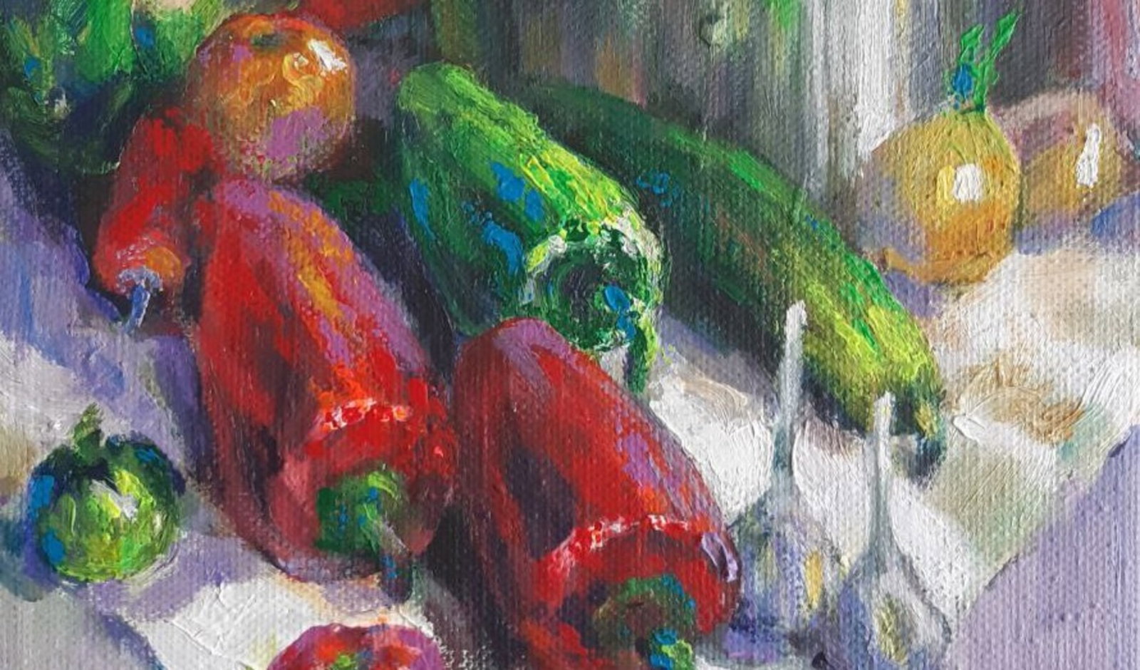 Acrylic painting Lots of vegetables Vyacheslav Petrovich Babac - 3