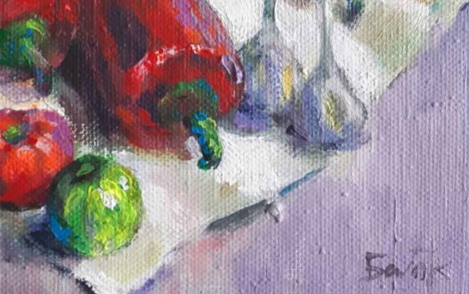 Acrylic painting Lots of vegetables Vyacheslav Petrovich Babac - 4