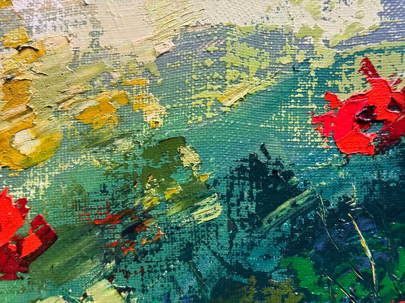 Oil painting with frame Flowers K. Leonid - 7