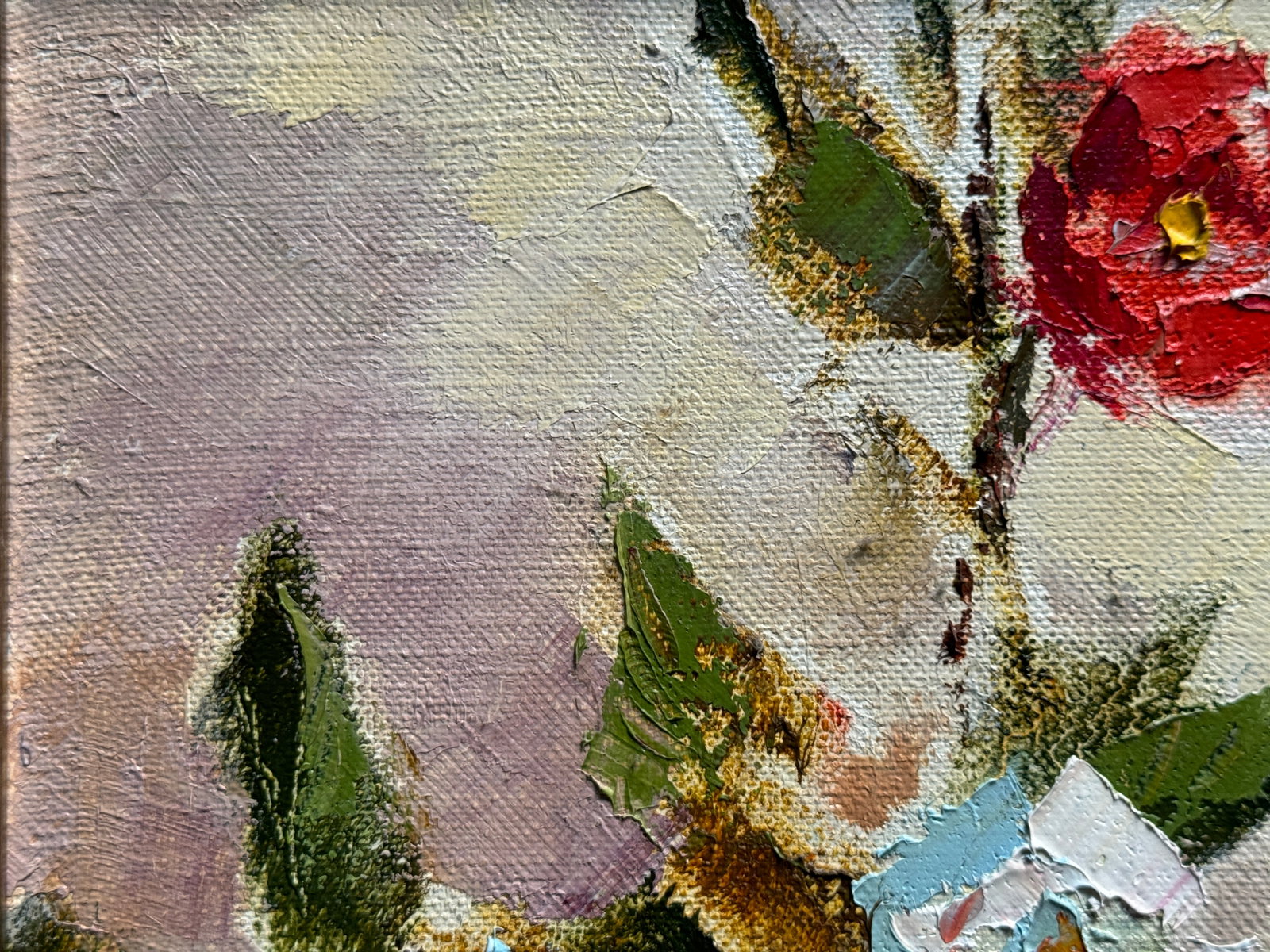 Oil painting with frame roses K. Leonid - 3