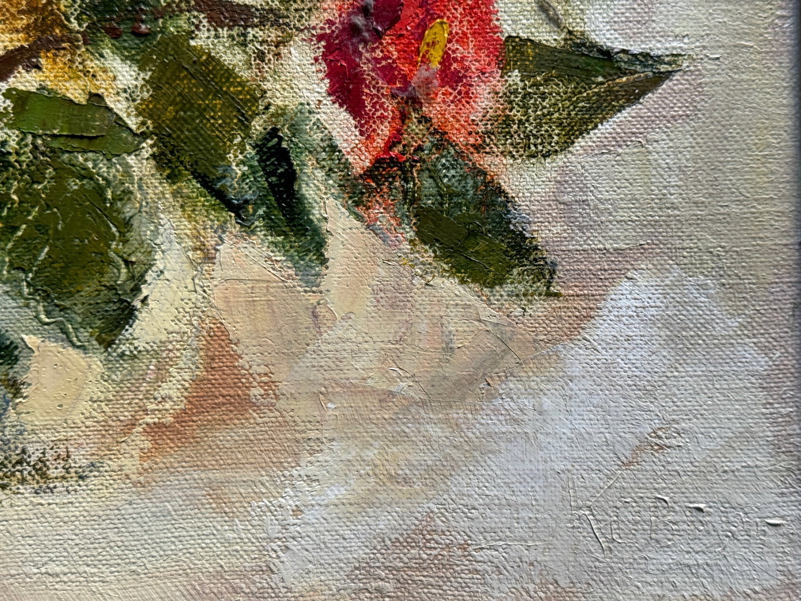 Oil painting with frame roses K. Leonid - 7