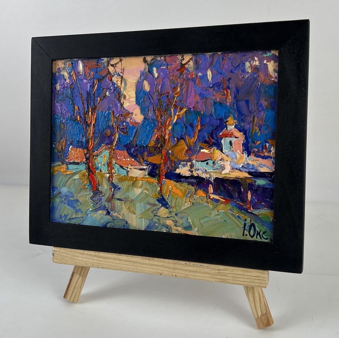 Oil painting Blue Distance Beyond the Forest Oksana Ivanyuk - 2